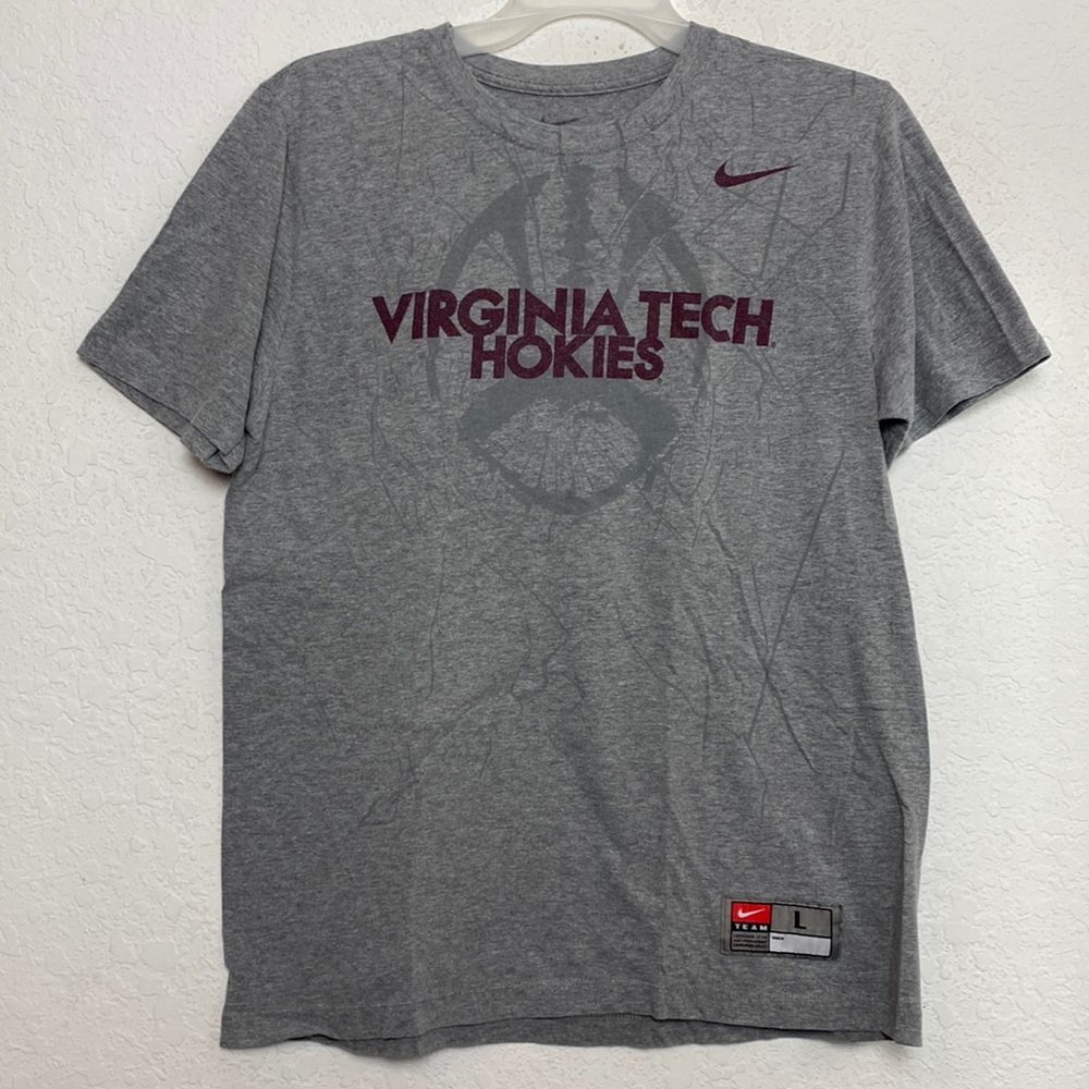 ✅Men Nike Virginia Tech Hokies Tee Shirt Size L